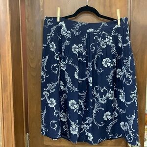 𝅺pendleton 100% silk navy skirt size 14